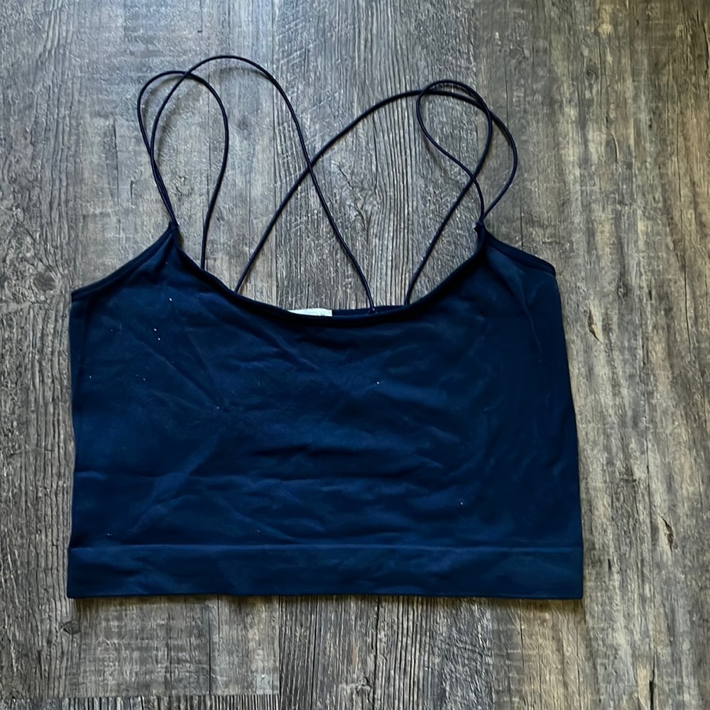 Navy blue crop top